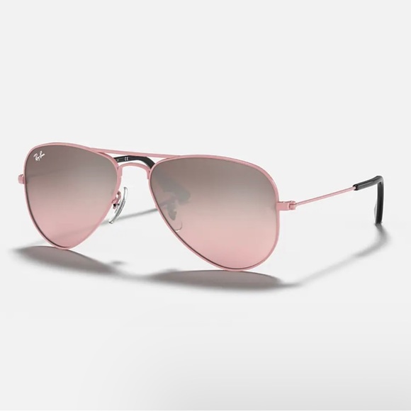 Ray-Ban Junior Sunglasses, Pale Pink Aviators - Picture 14 of 14